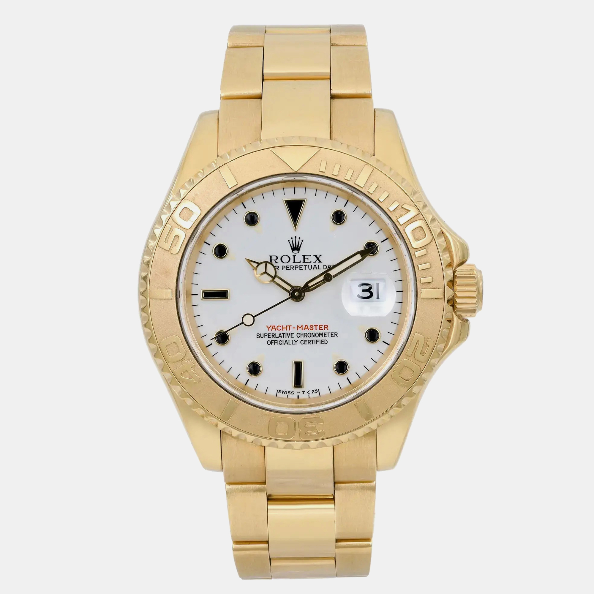 Rolex White 18K Yellow Gold Yacht-Master 16628 Automatic Men's Wristwatch 40 mm
Rolex White 18K Yellow Gold Yacht-Master 16628 Automatic Men's Wristwatch 40 mm