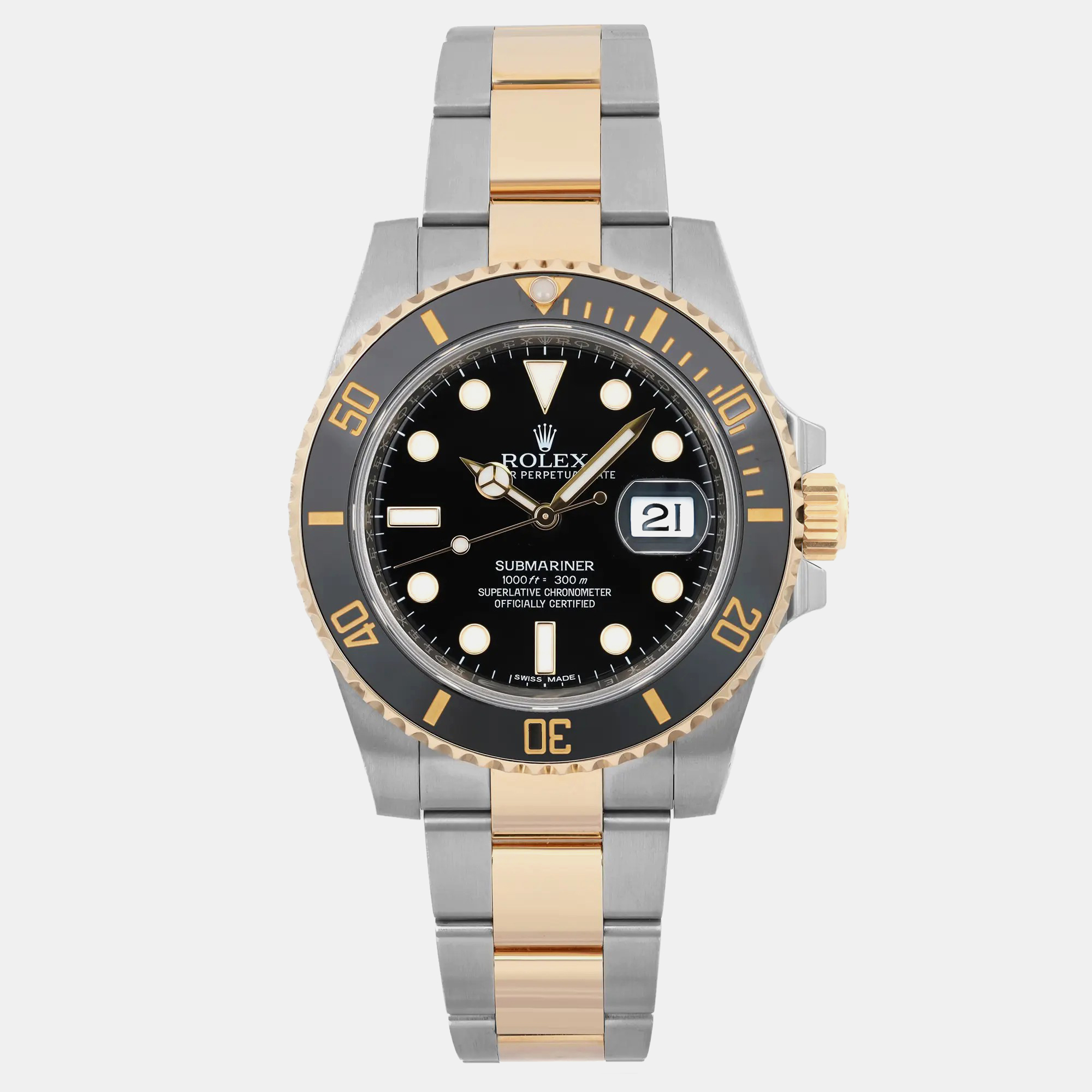 Rolex Black 18K Yellow Gold Stainless Steel Submariner 116613LN Automatic Men's Wristwatch 40 mm
Rolex Black 18K Yellow Gold Stainless Steel Submariner 116613LN Automatic Men's Wristwatch 40 mm