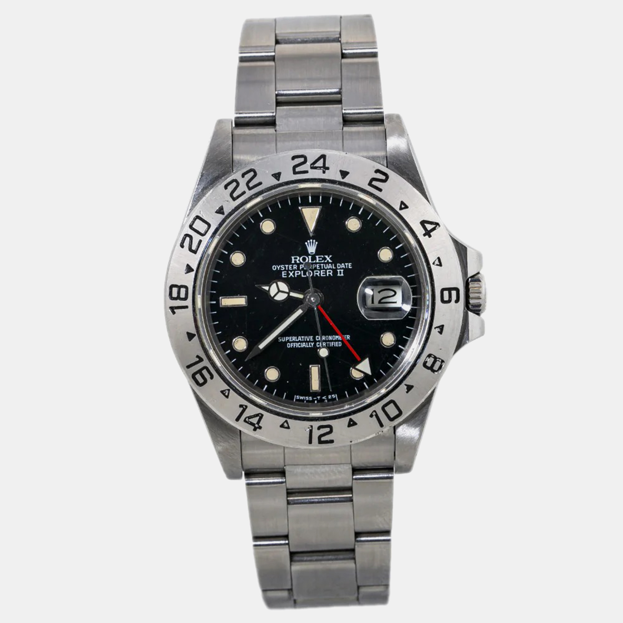 Rolex Black Stainless Steel Explorer II 16550 Automatic Men's Wristwatch 40 mm
Rolex Black Stainless Steel Explorer II 16550 Automatic Men's Wristwatch 40 mm