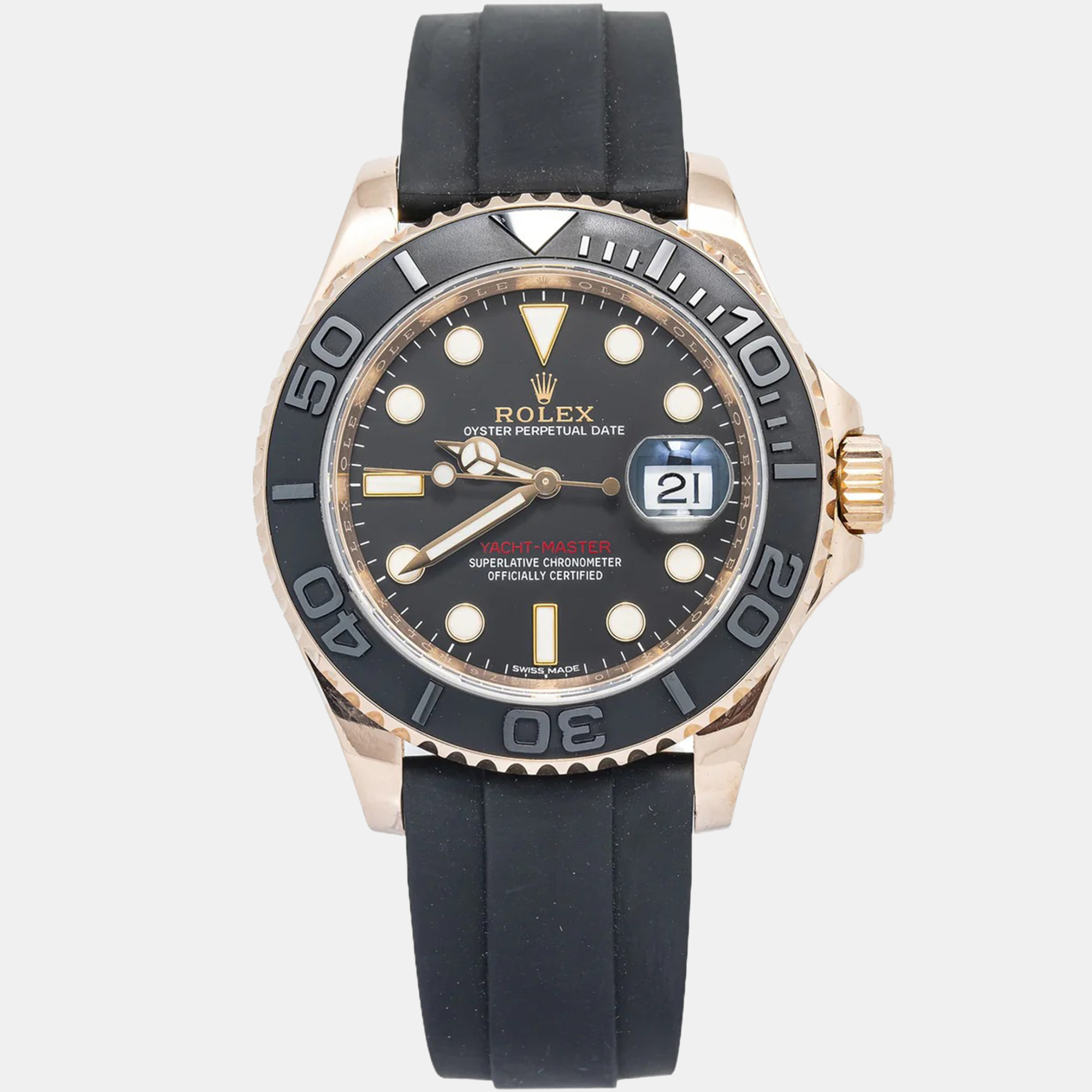 Rolex Yacht-Master 116655 Automatic Black 18K Rose Gold Men's Wristwatch
Rolex Yacht-Master 116655 Automatic Black 18K Rose Gold Men's Wristwatch