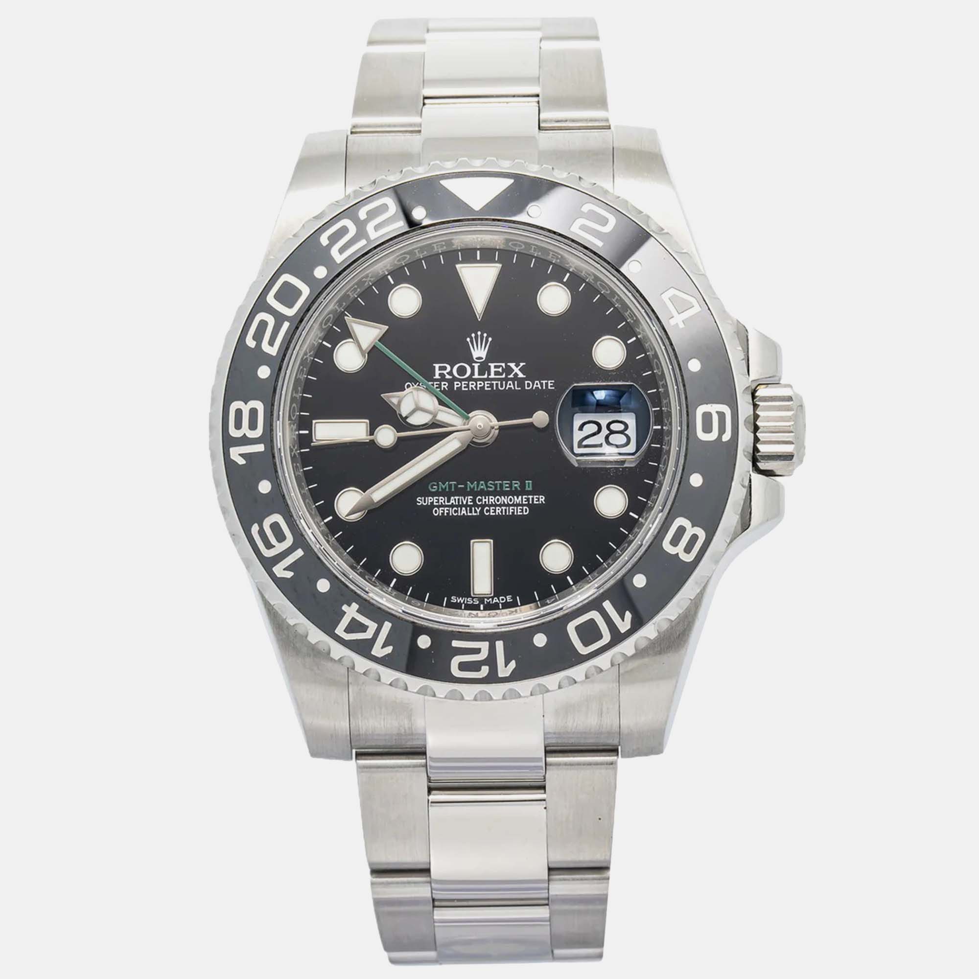 Rolex GMT-Master II 116710 Automatic Black Stainless Steel Men's Wristwatch 40 mm
Rolex GMT-Master II 116710 Automatic Black Stainless Steel Men's Wristwatch 40 mm