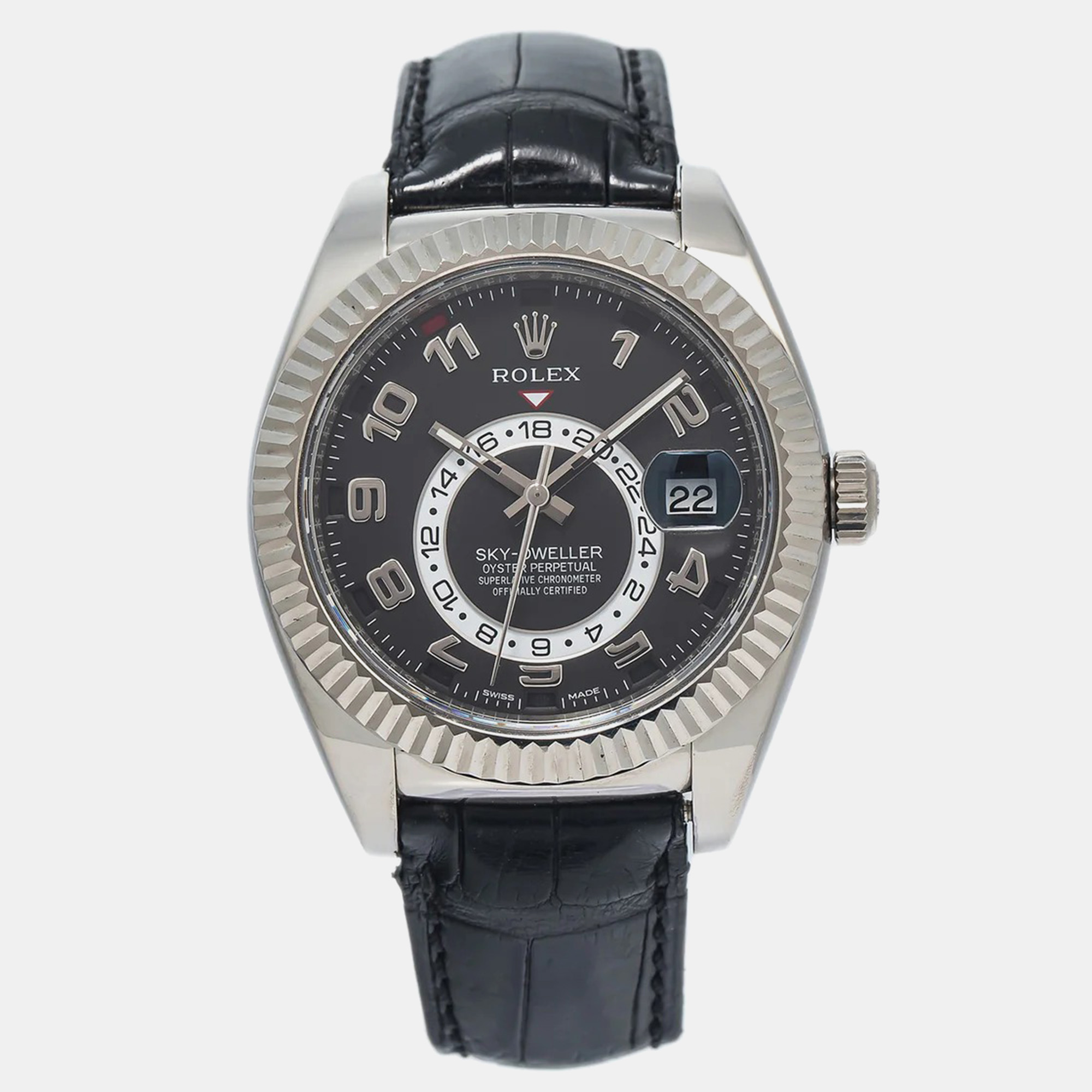Rolex Sky-Dweller 326139 Automatic Black 18k White Gold Men's Wristwatch 42 mm
Rolex Sky-Dweller 326139 Automatic Black 18k White Gold Men's Wristwatch 42 mm
