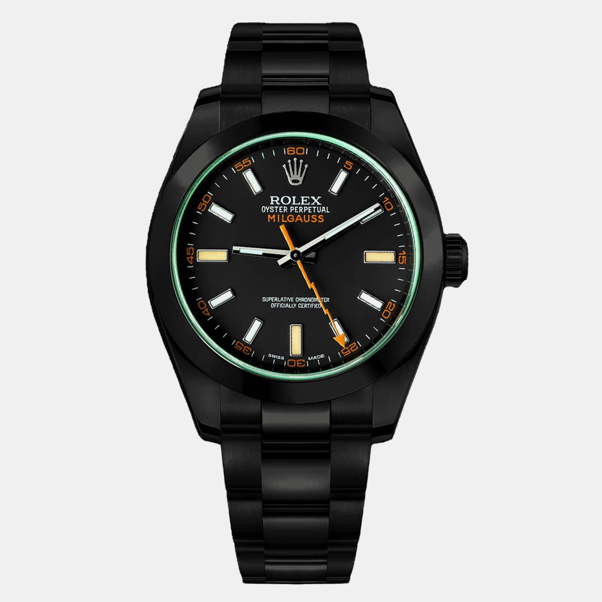 Rolex Milgauss 116400GV Automatic Black Stainless Steel Men's Wristwatch 40 mm
Rolex Milgauss 116400GV Automatic Black Stainless Steel Men's Wristwatch 40 mm