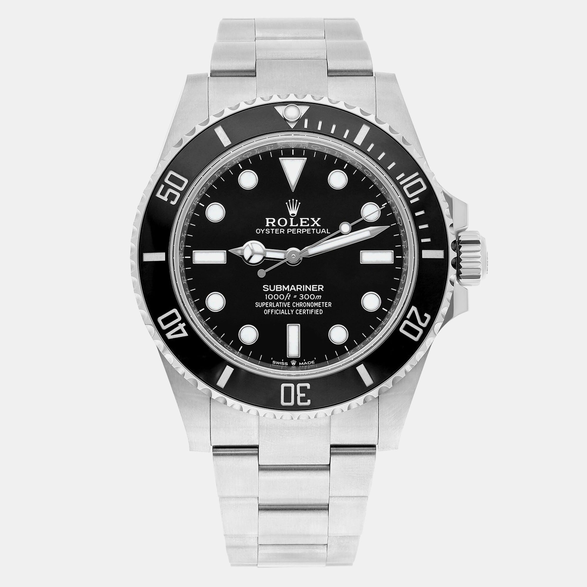 Rolex Submariner Ref. 124060 41mm Stainless Steel Black Dial Box & Papers