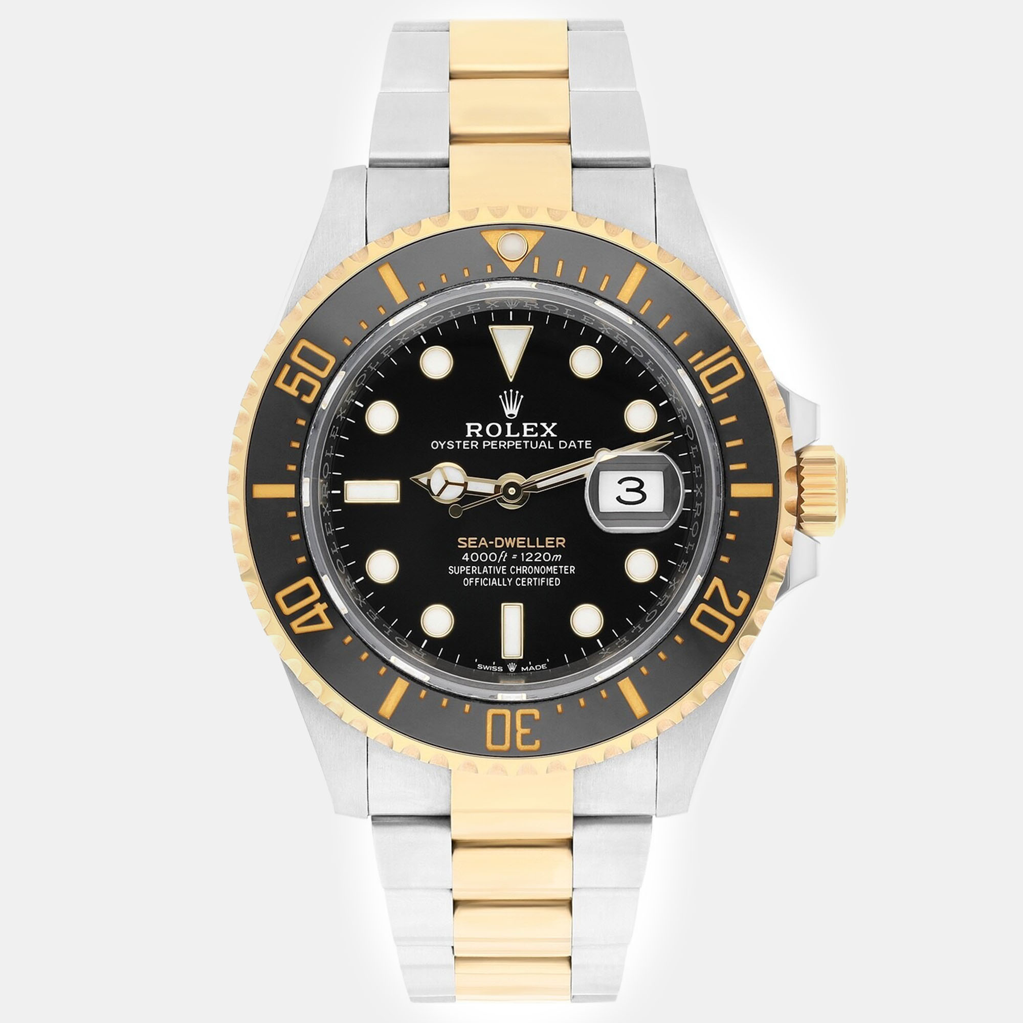 Rolex Black 18k Yellow Gold Stainless Steel Sea-Dweller 126603 Automatic Men's Wristwatch 43 mm
Rolex Black 18k Yellow Gold Stainless Steel Sea-Dweller 126603 Automatic Men's Wristwatch 43 mm