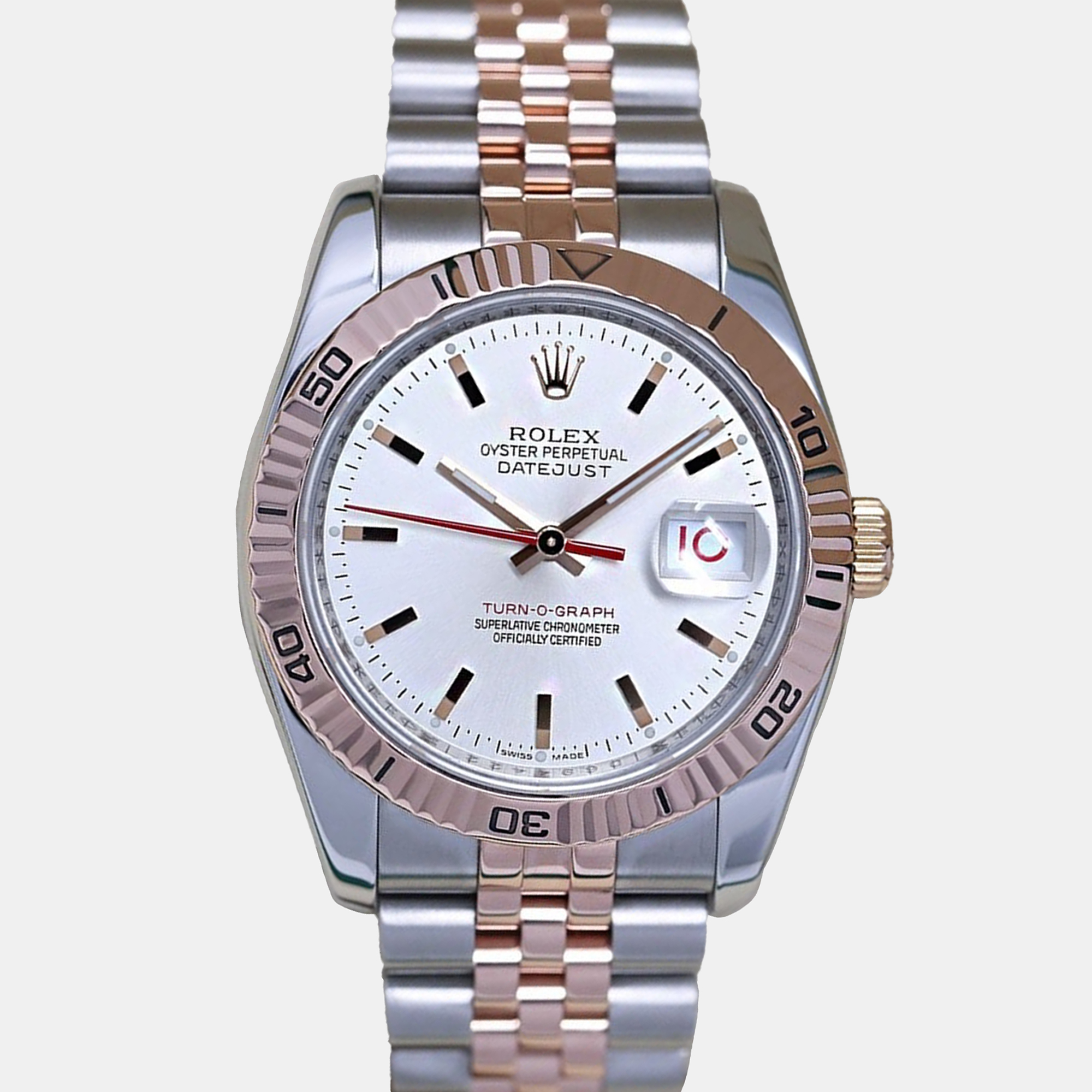 Rolex Datejust 116261 Automatic Silver 18k Rose Gold Stainless Steel Men's Wristwatch 36 mm
Rolex Datejust 116261 Automatic Silver 18k Rose Gold Stainless Steel Men's Wristwatch 36 mm