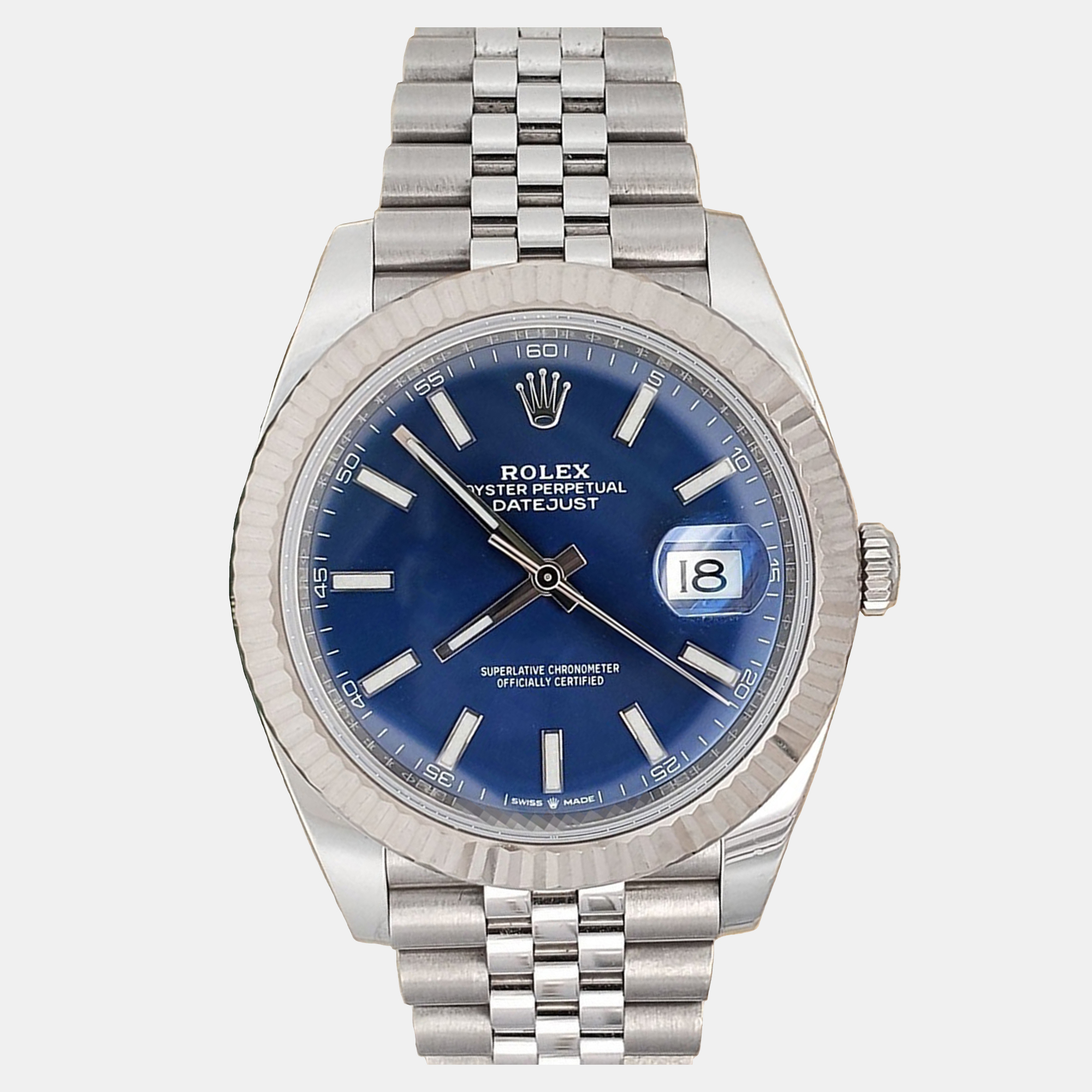 Rolex Datejust 126334 Automatic Blue 18K White Gold Men’s Wristwatch 41 mm
Rolex Datejust 126334 Automatic Blue 18K White Gold Men’s Wristwatch 41 mm