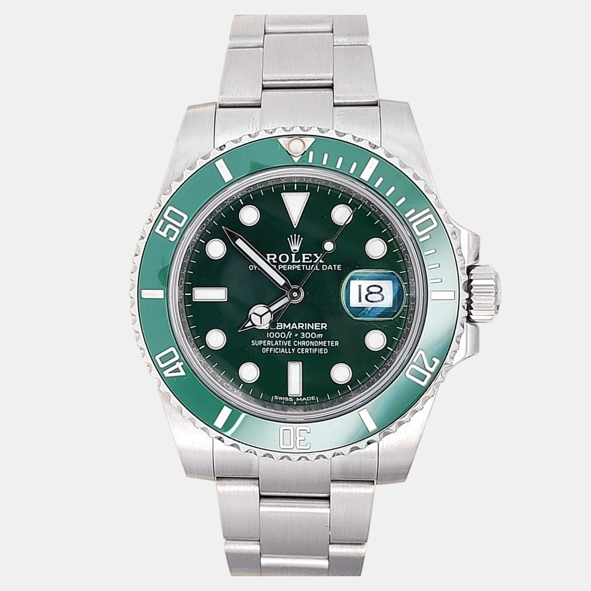 Rolex Submariner 116610LV Automatic Green Ceramic Stainless Steel Men's Wristwatch 40 mm
Rolex Submariner 116610LV Automatic Green Ceramic Stainless Steel Men's Wristwatch 40 mm