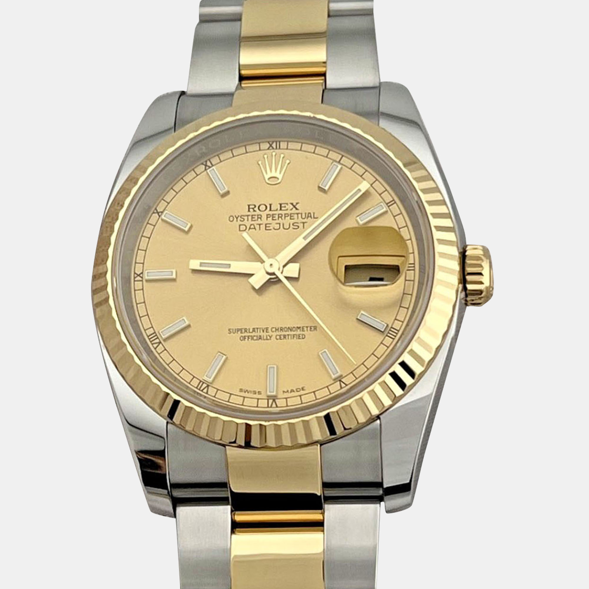 Rolex Datejust 116233 Automatic Champagne Dial 18k Yellow Gold Stainless Steel Men's Wristwatch 
Rolex Datejust 116233 Automatic Champagne Dial 18k Yellow Gold Stainless Steel Men's Wristwatch
