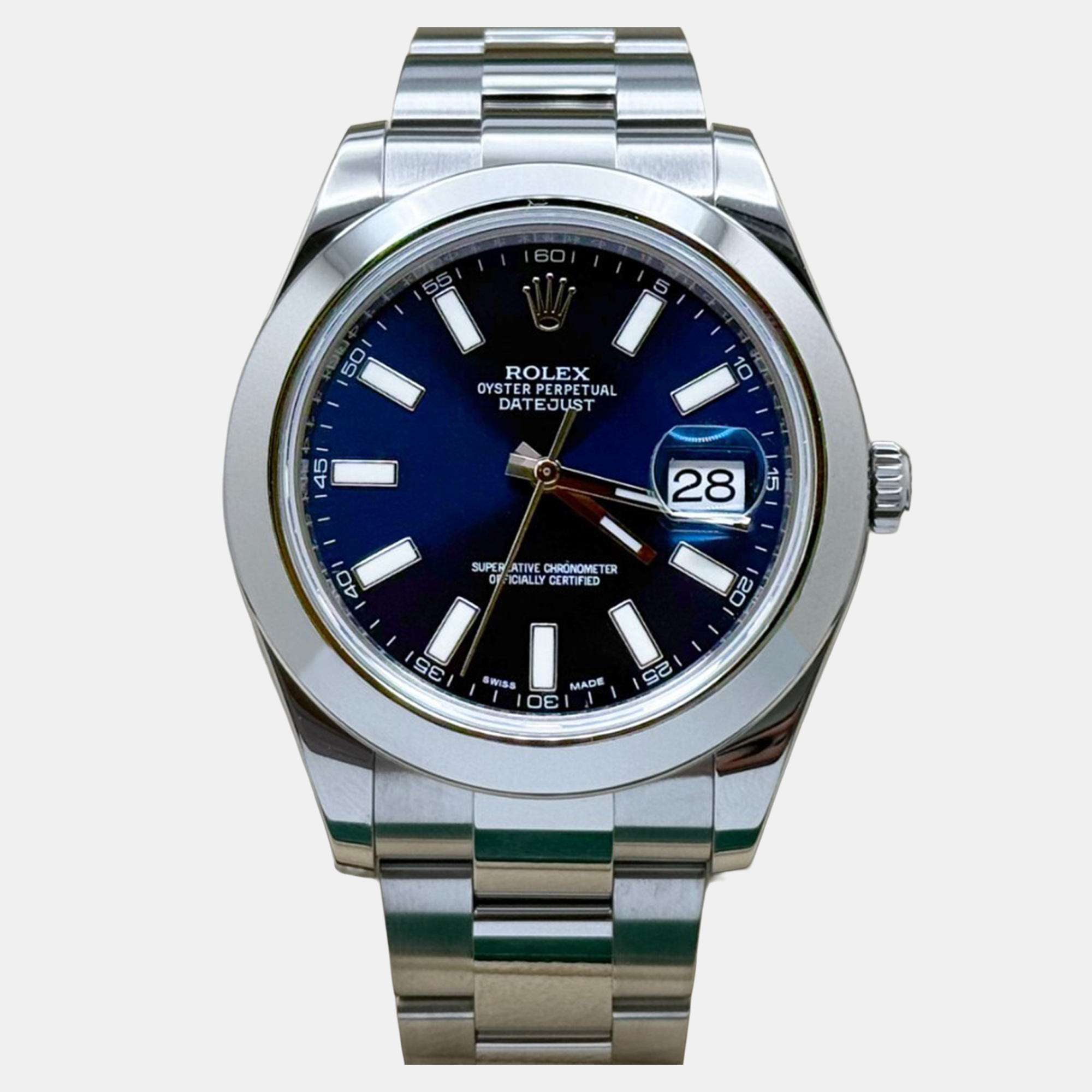 Rolex Datejust II 116300 Automatic Blue Dial Stainless Steel Men's Wristwatch 41 mm
Rolex Datejust II 116300 Automatic Blue Dial Stainless Steel Men's Wristwatch 41 mm