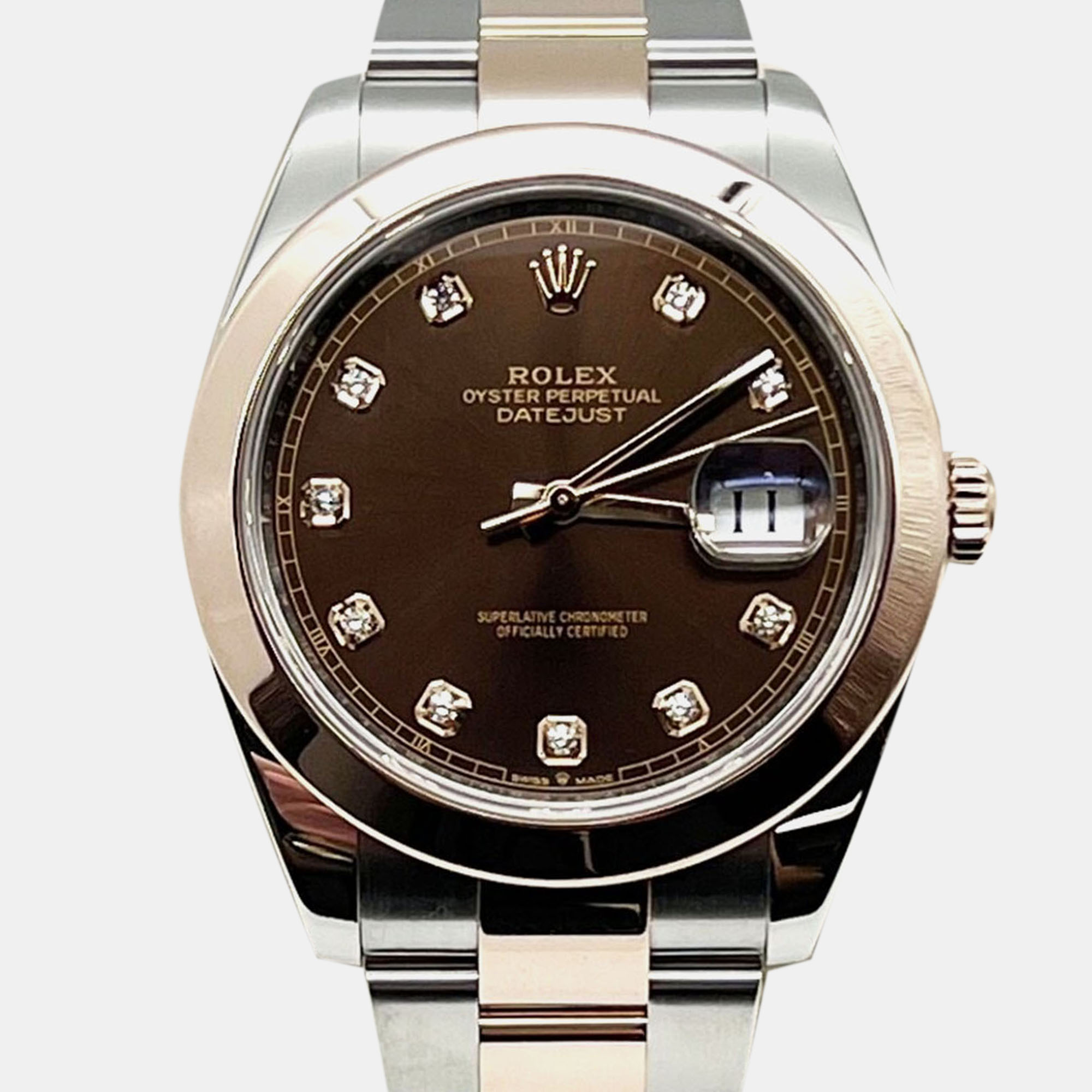 Rolex Datejust 126301 Automatic Brown diamonds 18k Rose Gold Stainless Steel Men's Wristwatch 41 mm
Rolex Datejust 126301 Automatic Brown diamonds 18k Rose Gold Stainless Steel Men's Wristwatch 41 mm