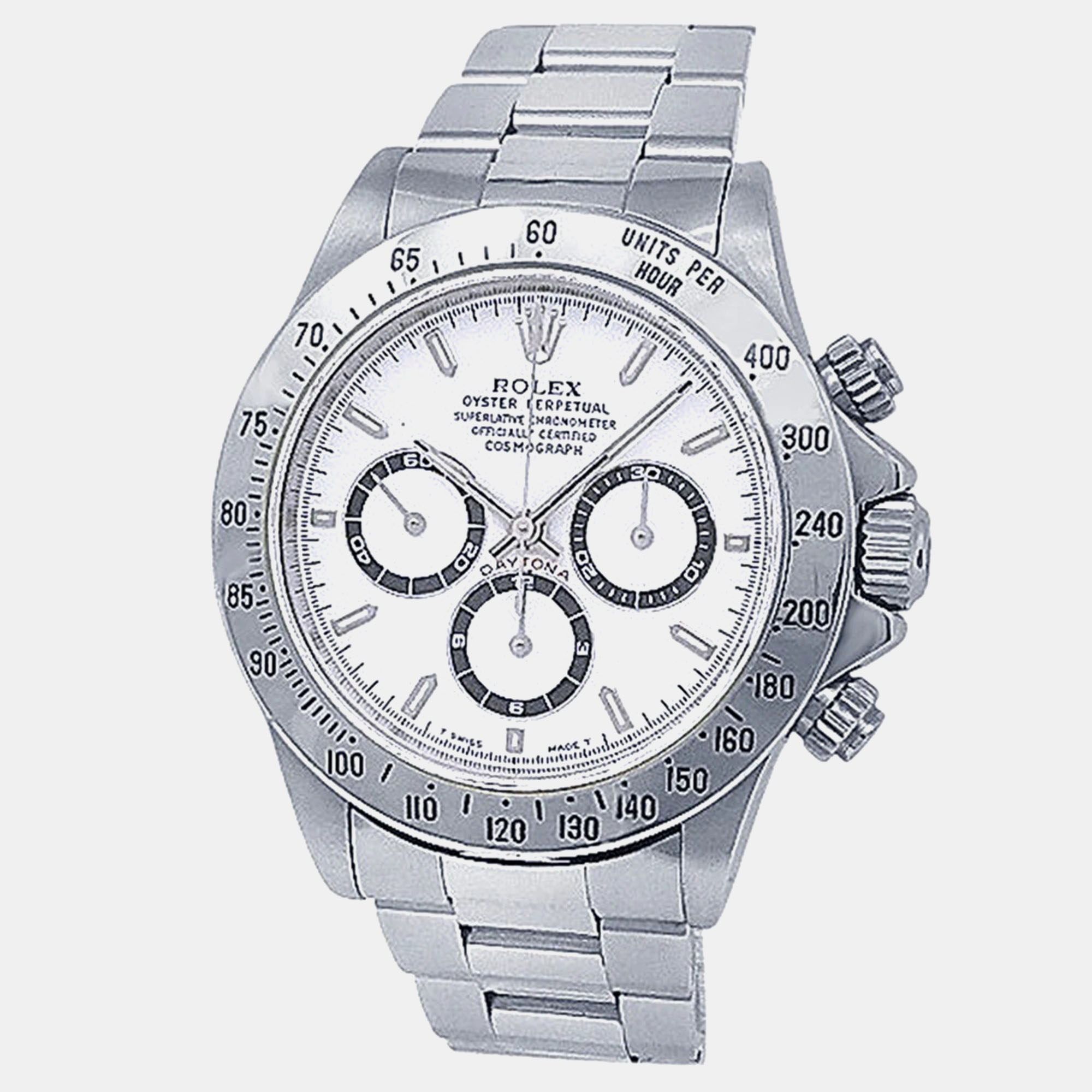 Rolex Cosmograph Daytona 16520 Automatic Chronograph White Dial Stainless Steel Men's Wristwatch
Rolex Cosmograph Daytona 16520 Automatic Chronograph White Dial Stainless Steel Men's Wristwatch