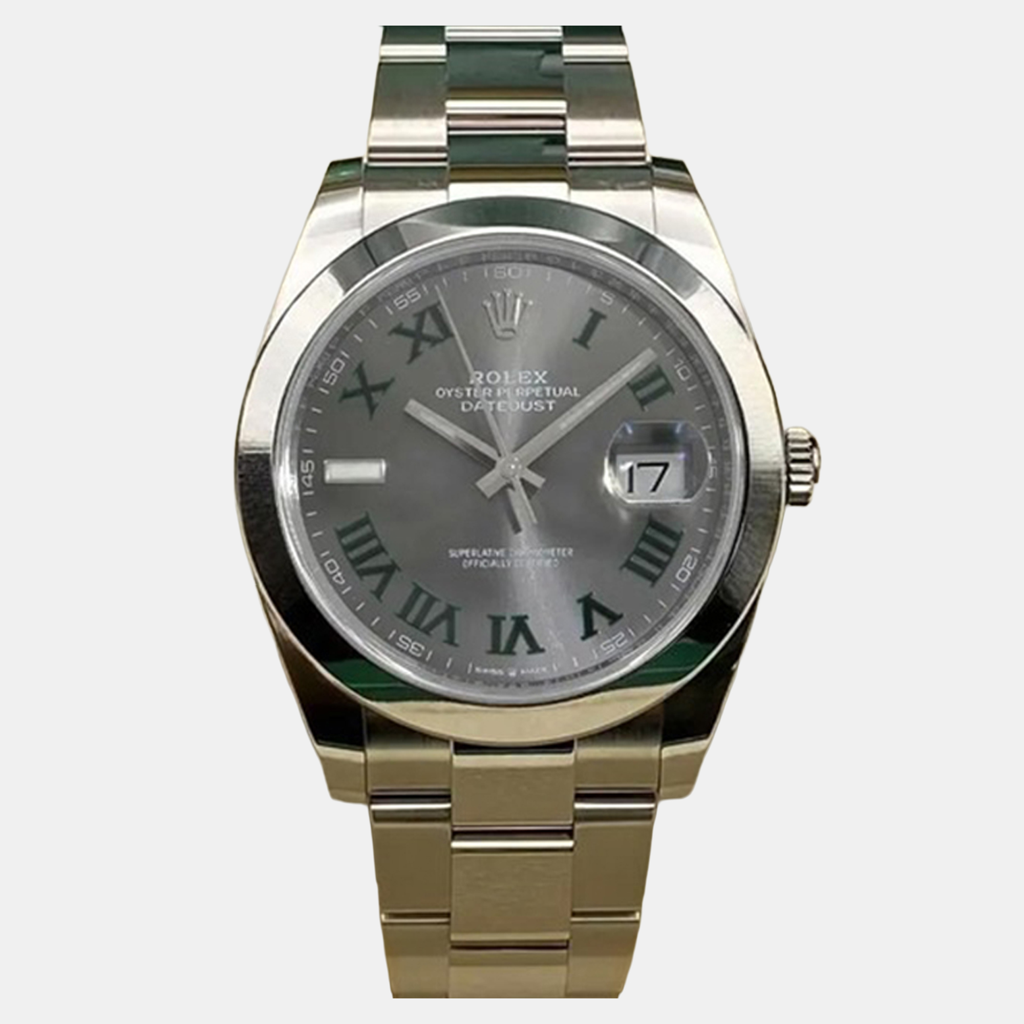 Rolex Datejust 126300 Automatic Wimbledon Dial Stainless Steel Men's Wristwatch 41 mm, Grey
Rolex Datejust 126300 Automatic Wimbledon Dial Stainless Steel Men's Wristwatch 41 mm, Grey