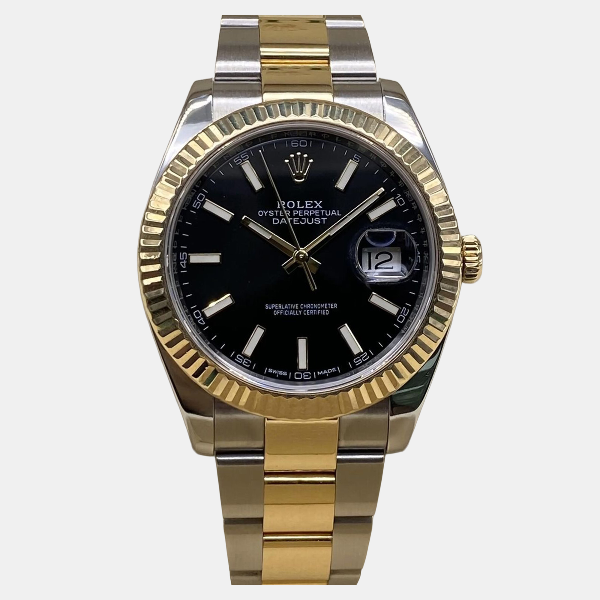 Rolex Datejust 126333 Automatic Black Dial Stainless Steel 18k Yellow Gold Men's Wristwatch 41 mm
Rolex Datejust 126333 Automatic Black Dial Stainless Steel 18k Yellow Gold Men's Wristwatch 41 mm