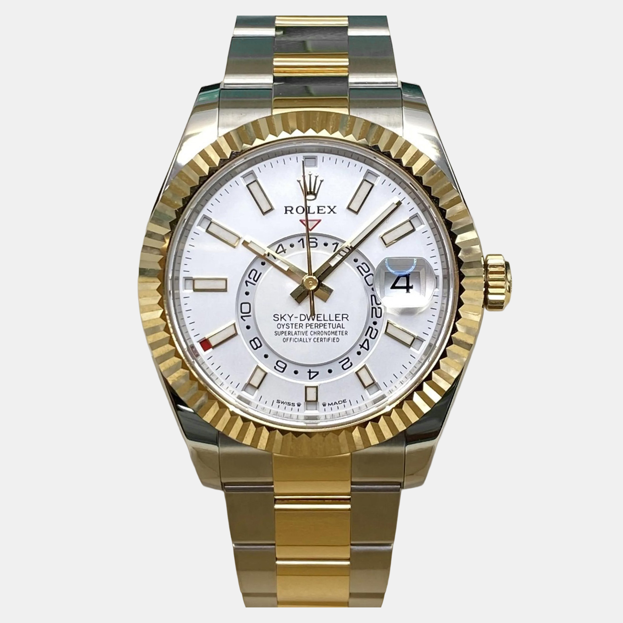 Rolex Oyster Sky-Dweller 336933 Automatic White Dial Stainless Steel 18k Yellow Gold Men's Wristwatch
Rolex Oyster Sky-Dweller 336933 Automatic White Dial Stainless Steel 18k Yellow Gold Men's Wristwatch