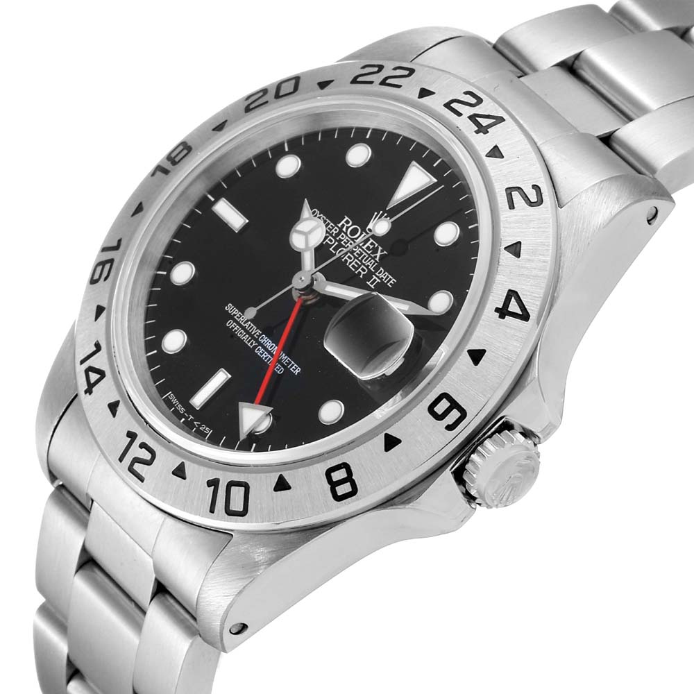 Rolex Black Stainless Steel Explorer II Automatic 16570 Men's Wristwatch 40 MM
Rolex Black Stainless Steel Explorer II Automatic 16570 Men's Wristwatch 40 MM