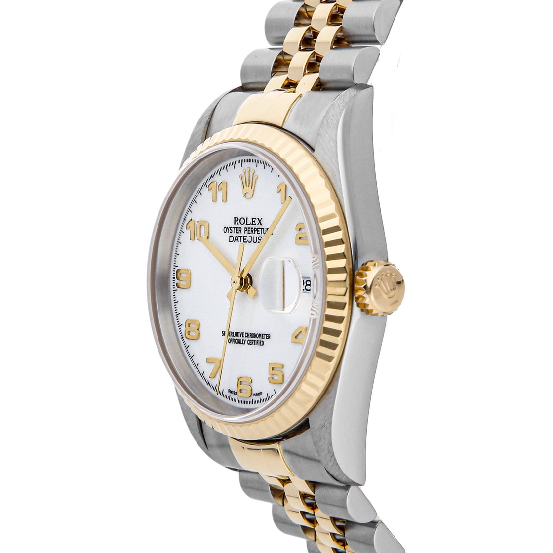 Rolex White 18K Yellow Gold And Stainless Steel Datejust 16233 Men's Wristwatch 36 MM
Rolex White 18K Yellow Gold And Stainless Steel Datejust 16233 Men's Wristwatch 36 MM
