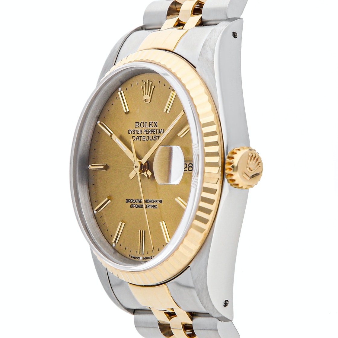 Rolex Champagne 18K Yellow Gold And Stainless Steel Datejust 16233 Men's Wristwatch 36 MM
Rolex Champagne 18K Yellow Gold And Stainless Steel Datejust 16233 Men's Wristwatch 36 MM