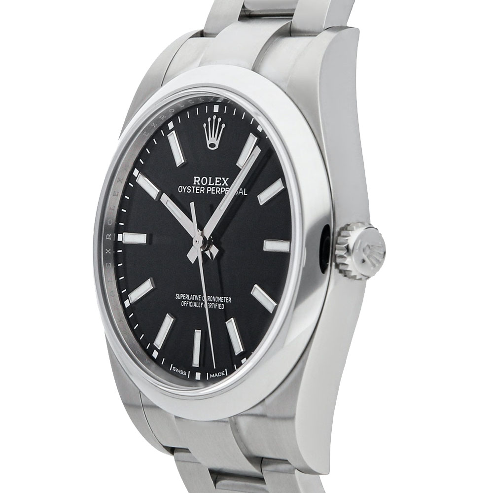 Rolex Black Stainless Steel Oyster Perpetual 114300 Men's Wristwatch 39 MM
Rolex Black Stainless Steel Oyster Perpetual 114300 Men's Wristwatch 39 MM