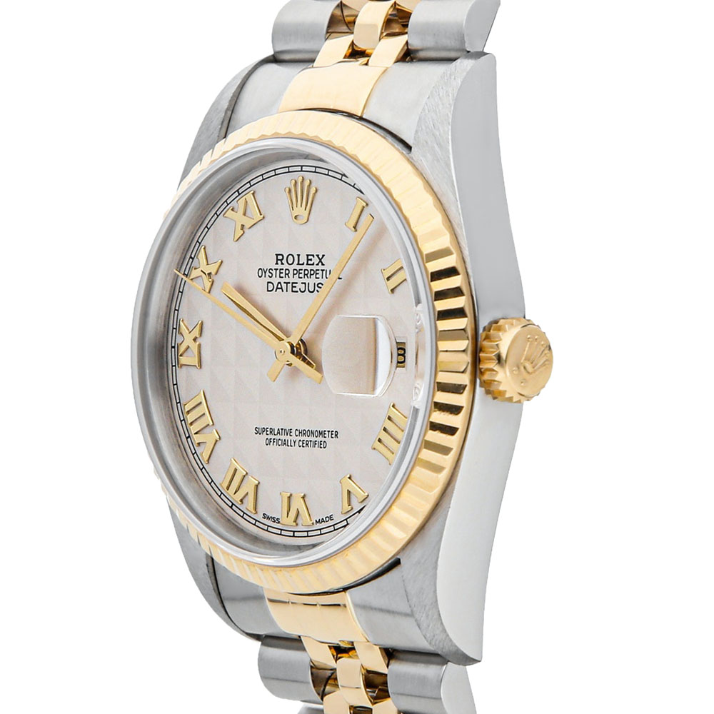 Rolex Champagne 18K Yellow Gold And Stainless Steel Datejust Men's Wristwatch 36 MM
Rolex Champagne 18K Yellow Gold And Stainless Steel Datejust Men's Wristwatch 36 MM