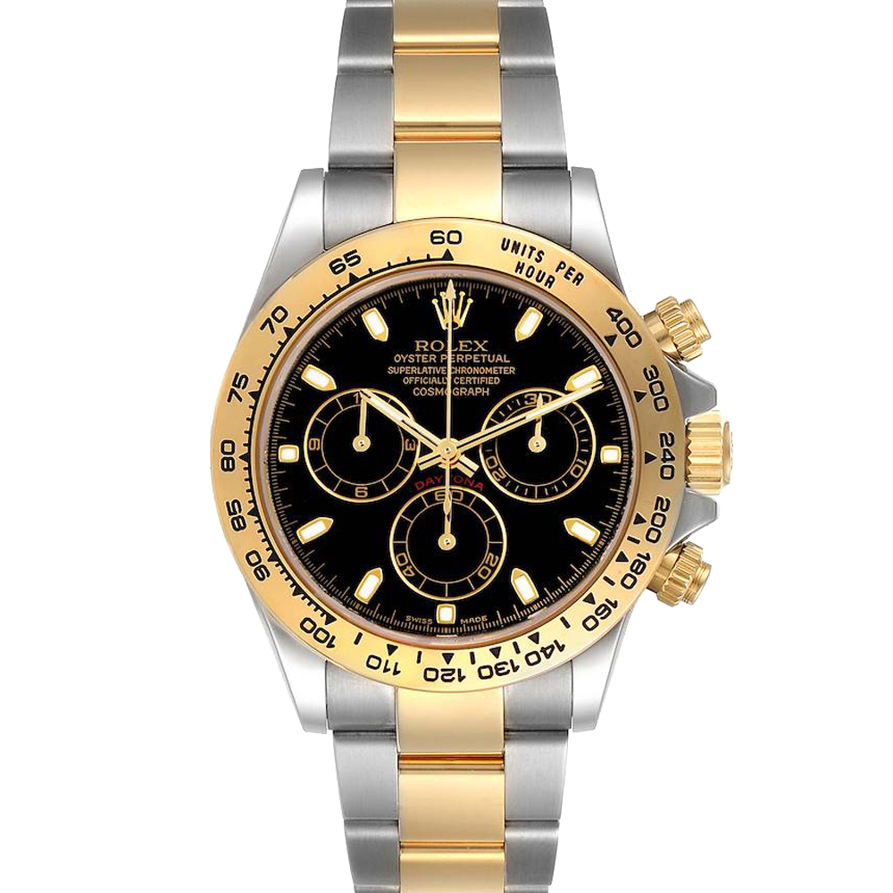 Rolex Black 18K Yellow Gold And Stainless Steel Cosmograph Daytona 116503 Men's Wristwatch 40 MM