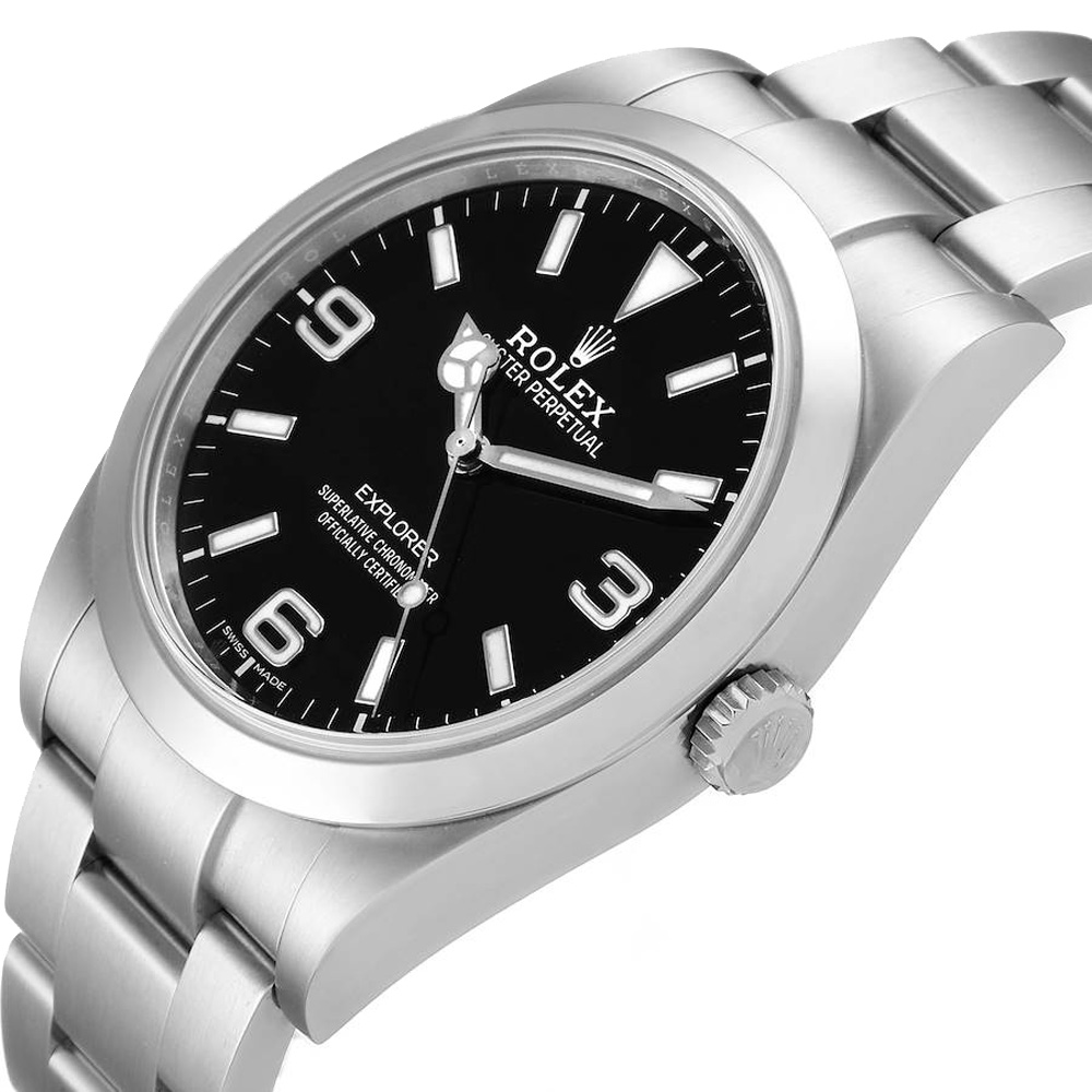 Rolex Black Stainless Steel Explorer I 214270 Automatic Men's Wristwatch 39 MM
Rolex Black Stainless Steel Explorer I 214270 Automatic Men's Wristwatch 39 MM