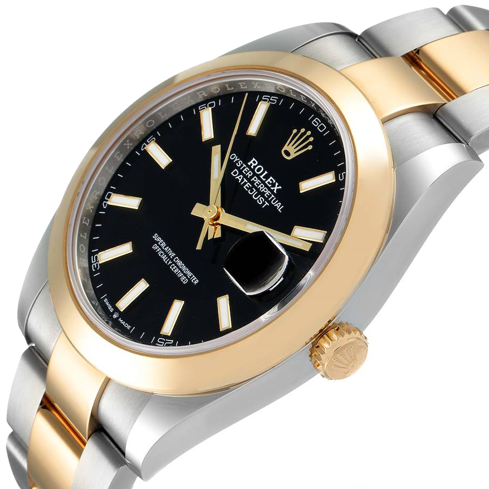 Rolex Black 18K Yellow Gold And Stainless Steel Datejust 126303 Men's Wristwatch 41 MM
Rolex Black 18K Yellow Gold And Stainless Steel Datejust 126303 Men's Wristwatch 41 MM