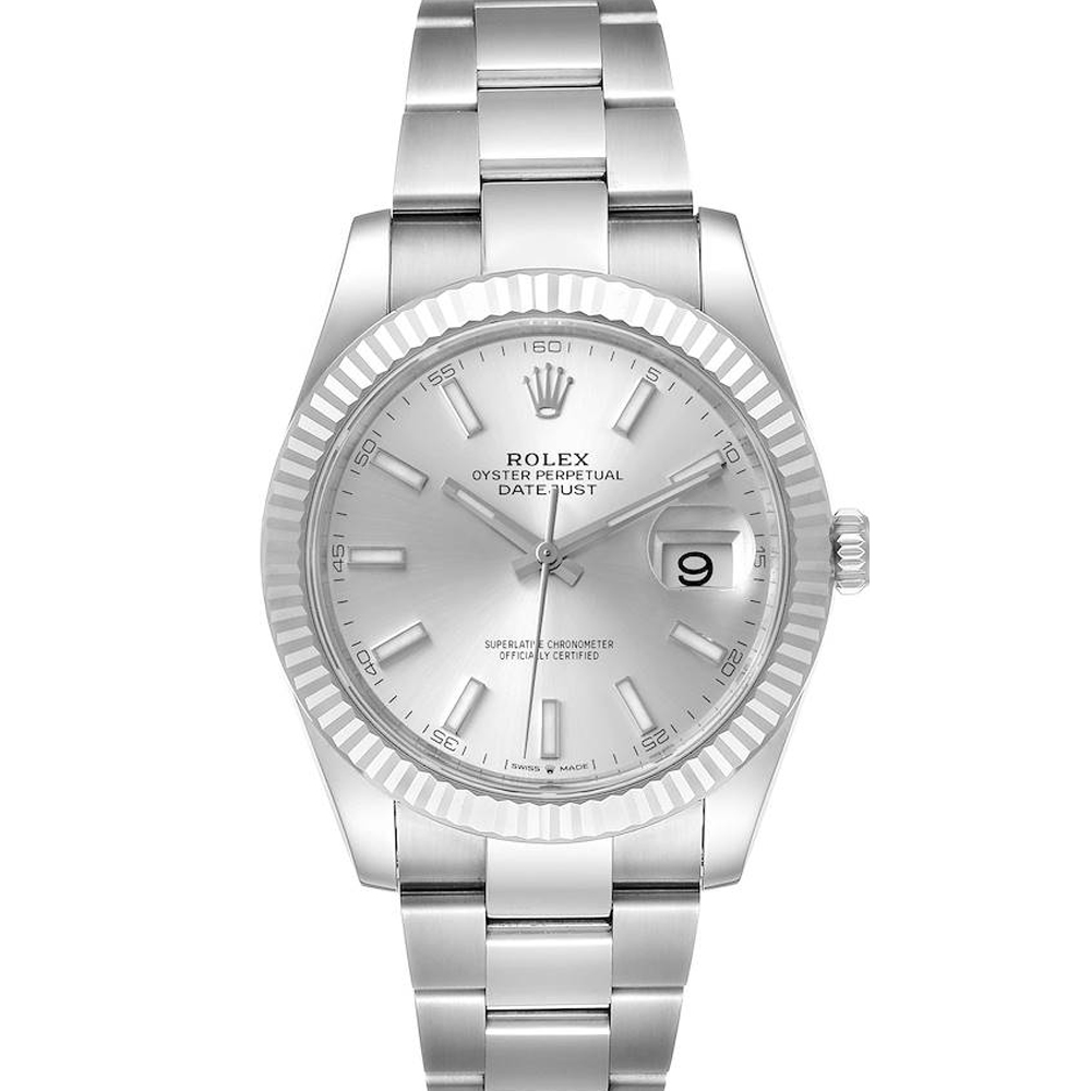 Rolex Silver Stainless Steel Datejust 126334 Men's Wristwatch 41 MM