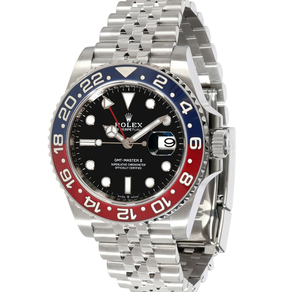 Rolex Black Stainless Steel GMT Master II 126710BLRO Men's Wristwatch 40 MM