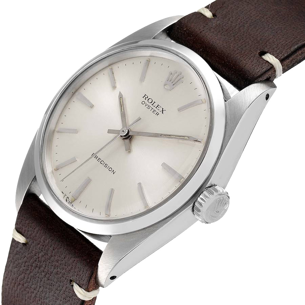 Rolex Silver Stainless Steel Precision Vintage 6426 Men's Wristwatch 35 MM
Rolex Silver Stainless Steel Precision Vintage 6426 Men's Wristwatch 35 MM