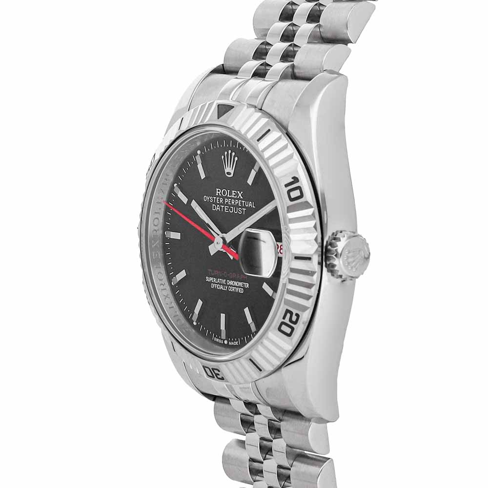 Rolex Black Stainless Steel Datejust Turn-O-Graph 116264 Men's Wristwatch 36 MM
Rolex Black Stainless Steel Datejust Turn-O-Graph 116264 Men's Wristwatch 36 MM