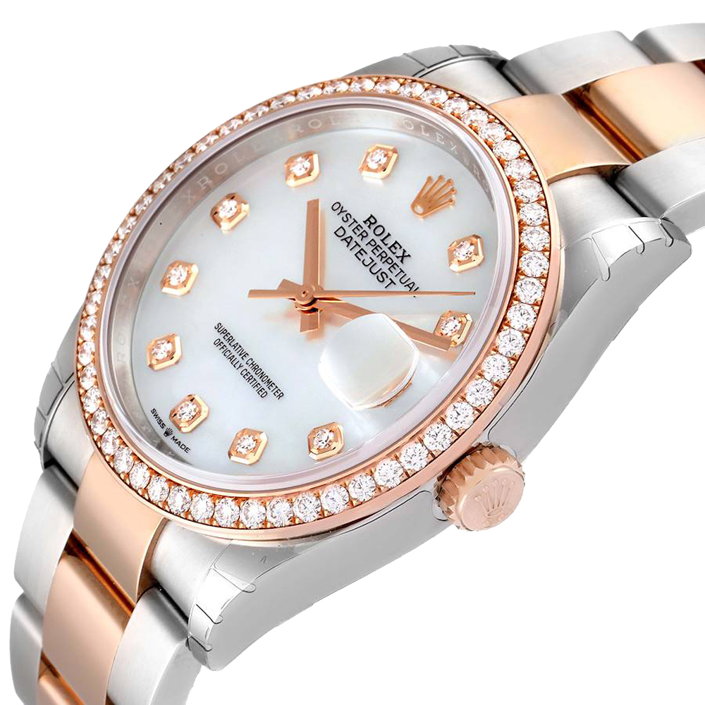Rolex Silver Diamonds 18k Rose Gold And Stainless Steel Datejust 126281 Men's Wristwatch 36 MM
Rolex Silver Diamonds 18k Rose Gold And Stainless Steel Datejust 126281 Men's Wristwatch 36 MM