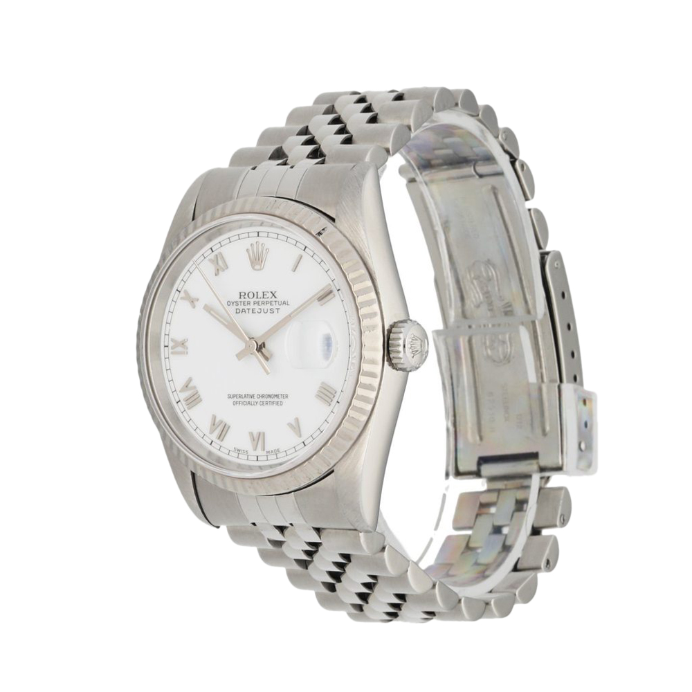 Rolex Silver 18K White Gold And Stainles Steel Datejust 16234 Men's Wristwatch 36 MM
Rolex Silver 18K White Gold And Stainles Steel Datejust 16234 Men's Wristwatch 36 MM