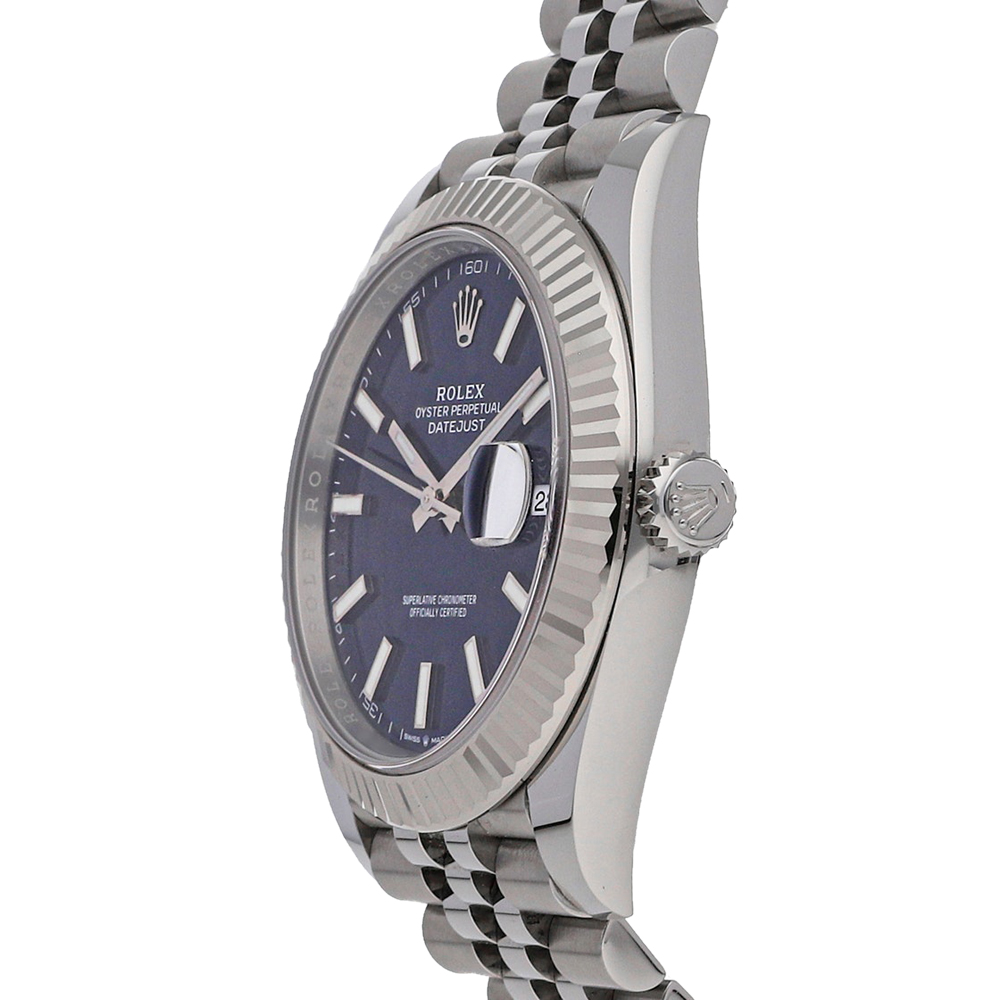 Rolex Blue 18K White Gold And Stainless Steel Datejust 126334 Men's Wristwatch 41 MM
Rolex Blue 18K White Gold And Stainless Steel Datejust 126334 Men's Wristwatch 41 MM