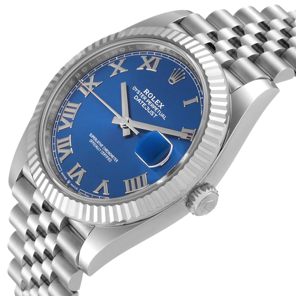 Rolex Blue 18K White Gold And Stainless Steel Datejust 126334 Men's Wristwatch 41 MM
Rolex Blue 18K White Gold And Stainless Steel Datejust 126334 Men's Wristwatch 41 MM