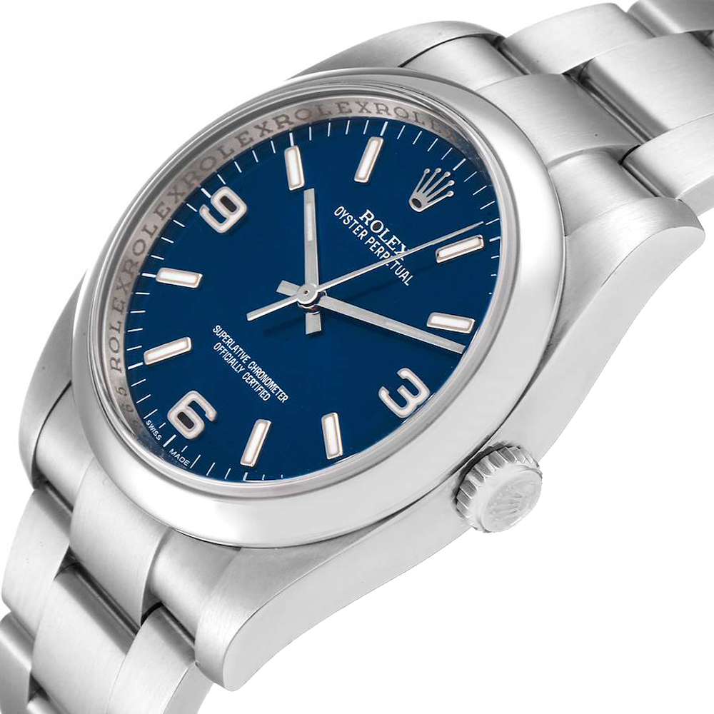 Rolex Blue Stainless Steel Oyster Perpetual 116000 Men's Wristwatch 36 MM
Rolex Blue Stainless Steel Oyster Perpetual 116000 Men's Wristwatch 36 MM