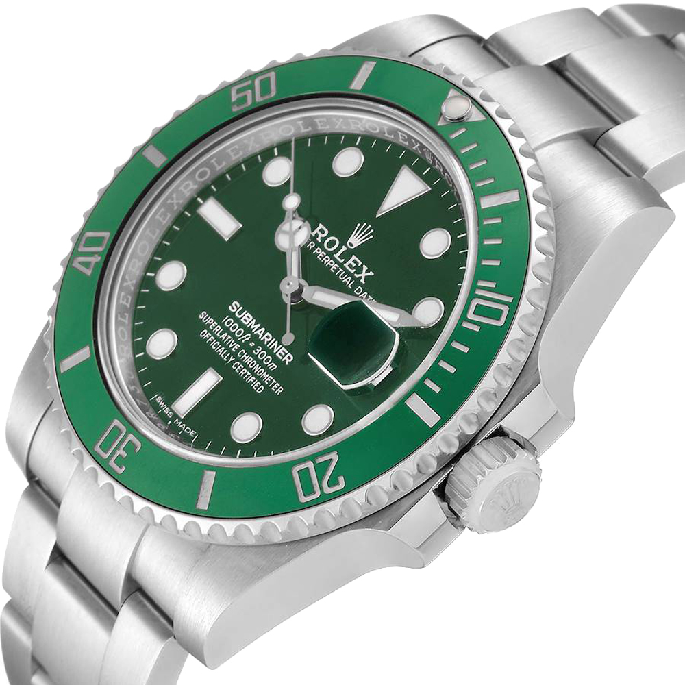 Rolex Green Stainless Steel Submariner Hulk 116610LV Men's Wristwatch 40 MM
Rolex Green Stainless Steel Submariner Hulk 116610LV Men's Wristwatch 40 MM