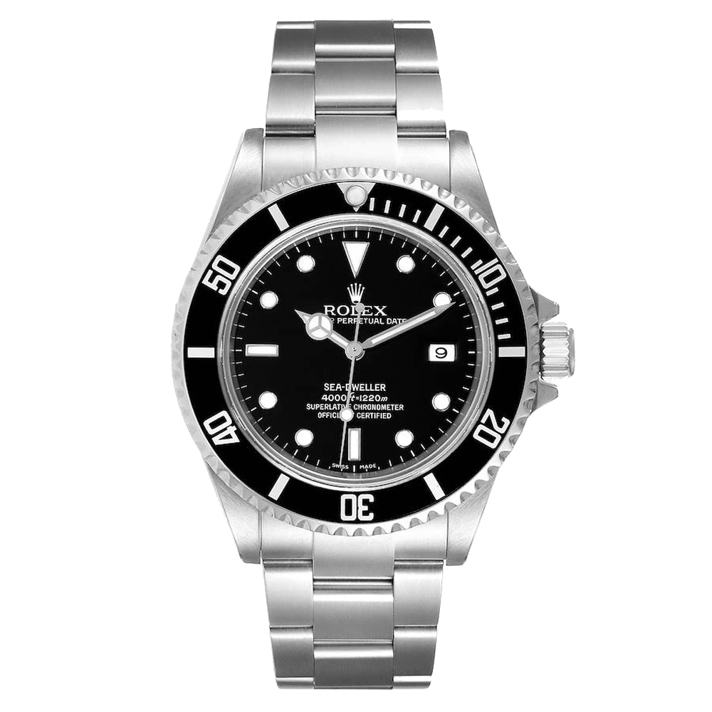 Rolex Black Stainless Steel Seadweller 4000 16600 Men's Wristwatch 40 MM