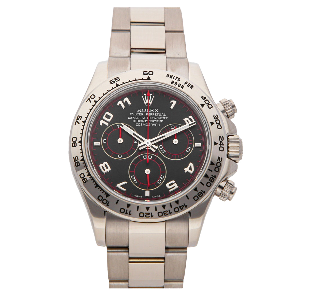 Rolex Black 18K White Gold Cosmograph Daytona 116509 Men's Wristwatch 40MM