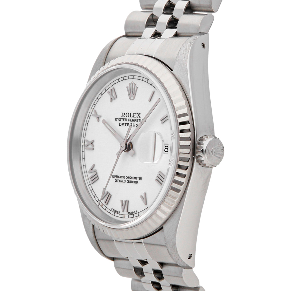 Rolex White 18K White Gold Stainless Steel Datejust 16234 Men's Wristwatch
Rolex White 18K White Gold Stainless Steel Datejust 16234 Men's Wristwatch