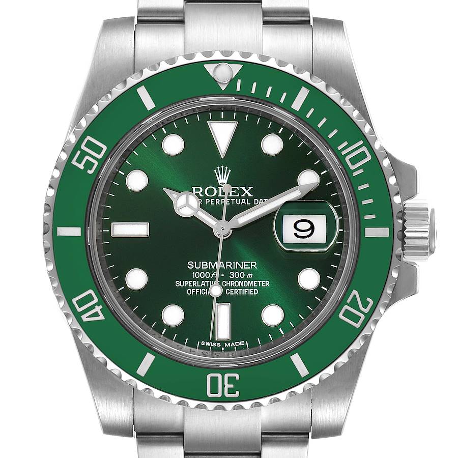 Rolex Green Stainless Steel Submariner Hulk 116610LV Men's Wristwatch 40 MM1