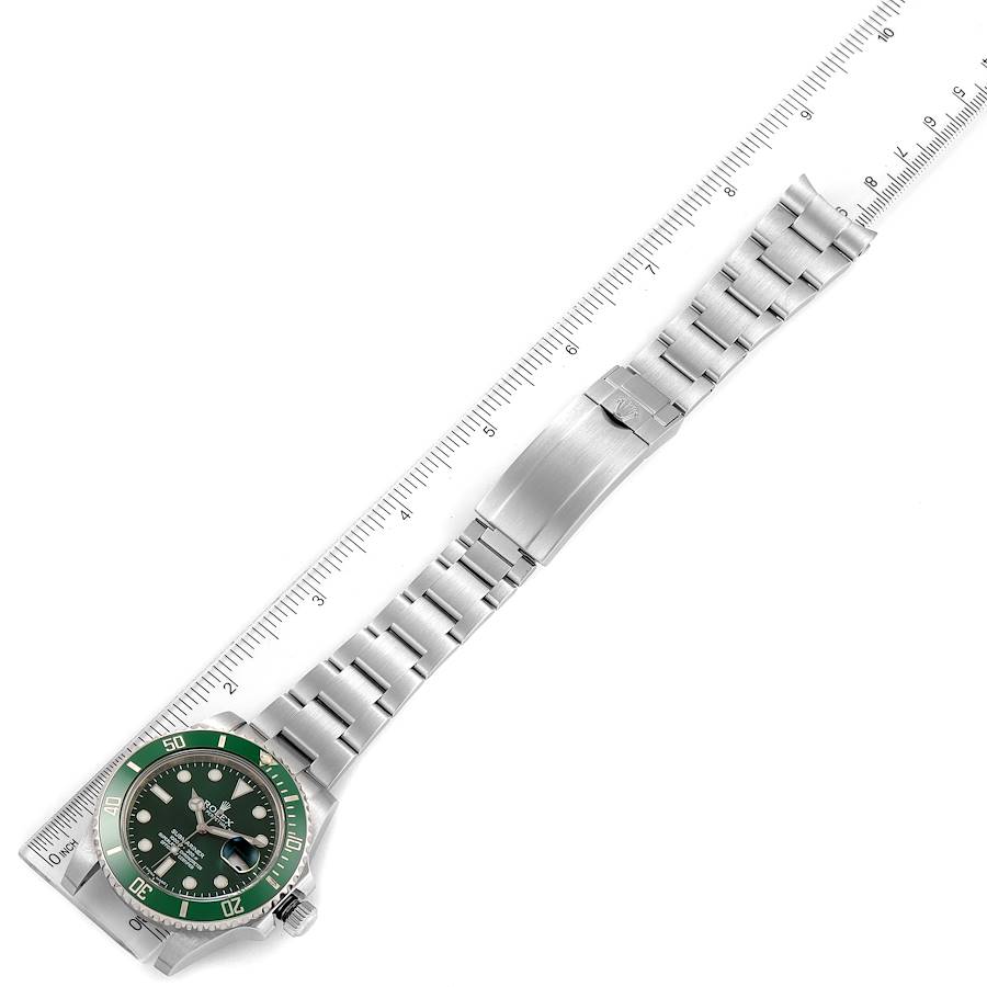 Rolex Green Stainless Steel Submariner Hulk 116610LV Men's Wristwatch 40 MM8