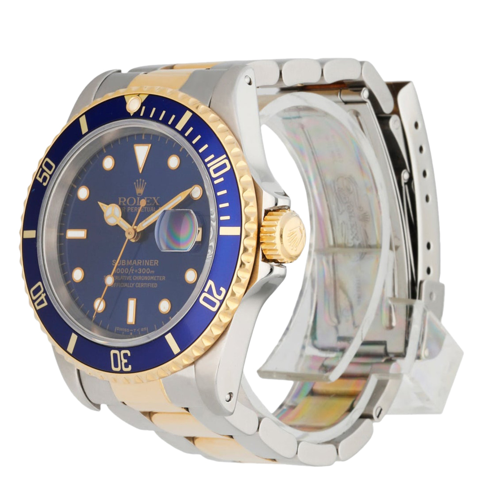 Rolex Blue 18K Yellow Gold And Stainless Steel 16613 Submariner Automatic Men's Wristwatch 40 MM
Rolex Blue 18K Yellow Gold And Stainless Steel 16613 Submariner Automatic Men's Wristwatch 40 MM