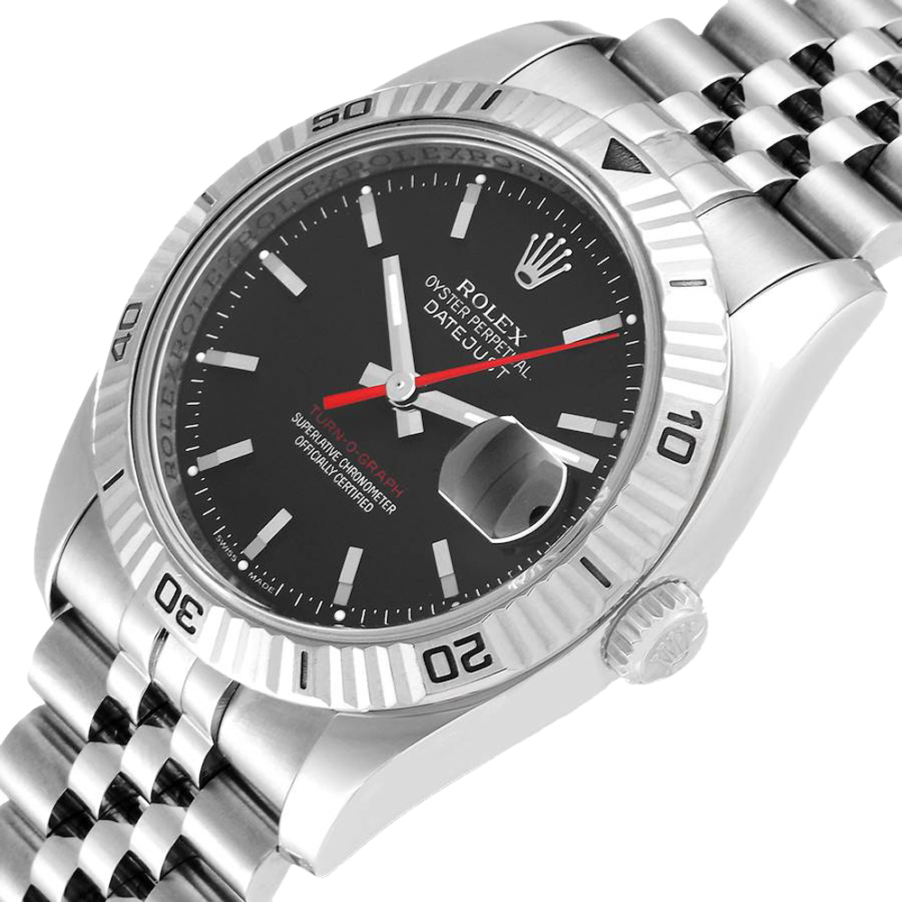 Rolex Black Stainless Steel Datejust Turnograph 116264 Men's Wristwatch 36 MM
Rolex Black Stainless Steel Datejust Turnograph 116264 Men's Wristwatch 36 MM