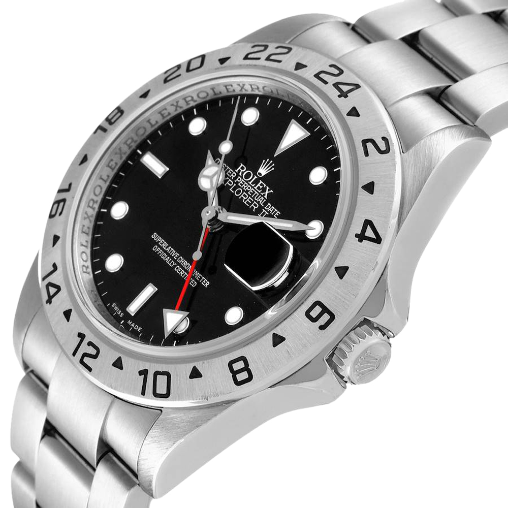 Rolex Black Stainless Steel Explorer II Automatic 16570 Men's Wristwatch 40 MM
Rolex Black Stainless Steel Explorer II Automatic 16570 Men's Wristwatch 40 MM