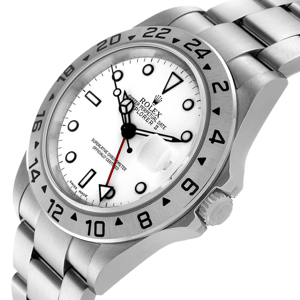 Rolex White Stainless Steel Explorer II 16570 Men's Wristwatch 40 MM
Rolex White Stainless Steel Explorer II 16570 Men's Wristwatch 40 MM