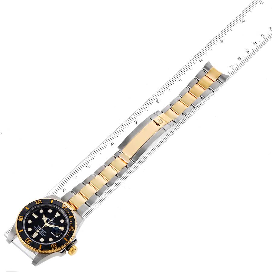 Rolex Black 18K Yellow Gold And Stainless Steel Submariner 116613 Automatic Men's Wristwatch 40 Mm
