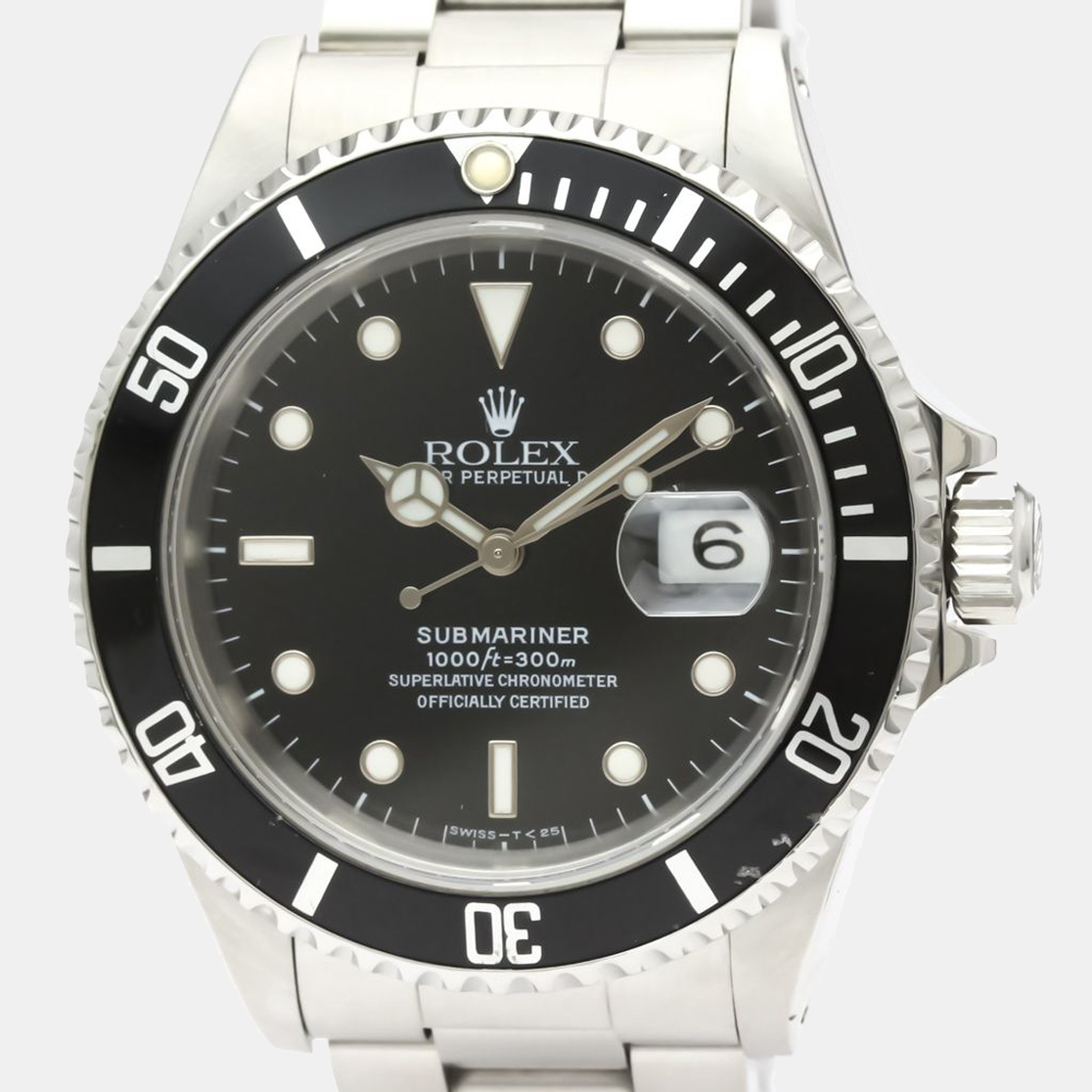Rolex Black Stainless Steel Submariner 16610 Automatic Men's Wristwatch 40 MM
Rolex Black Stainless Steel Submariner 16610 Automatic Men's Wristwatch 40 MM