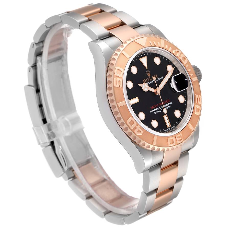 Rolex Black 18K Rose Gold And Stainless Steel Yacht-Master 126621 Automatic Men's Wristwatch 40 Mm