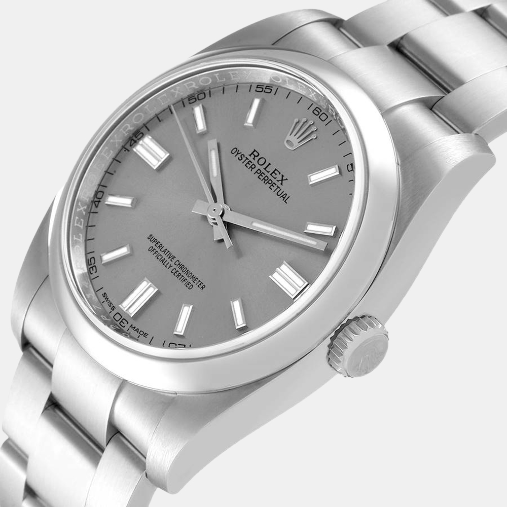 Rolex Grey Stainless Steel Oyster Perpetual 116000 Men's Wristwatch 36 mm
Rolex Grey Stainless Steel Oyster Perpetual 116000 Men's Wristwatch 36 mm